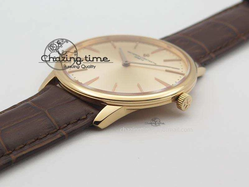 Bright Patrimony RG Best Edition Gold Dial On Brown Leather Strap Swiss Ref. 9997