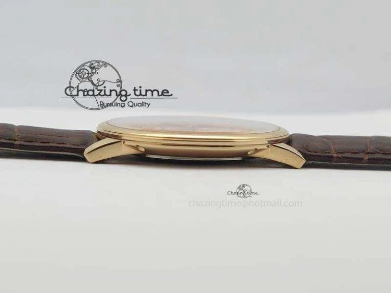 Bright Patrimony RG Best Edition Gold Dial On Brown Leather Strap Swiss Ref. 9997