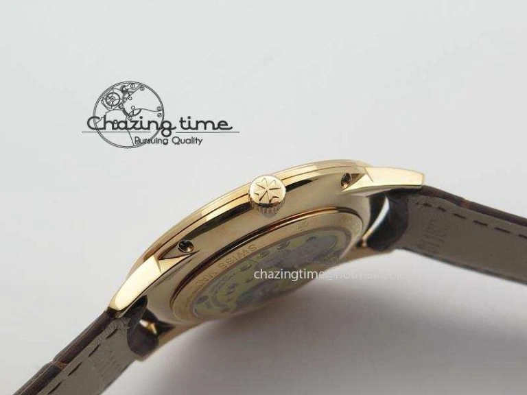 Bright Patrimony RG Best Edition Gold Dial On Brown Leather Strap Swiss Ref. 9997