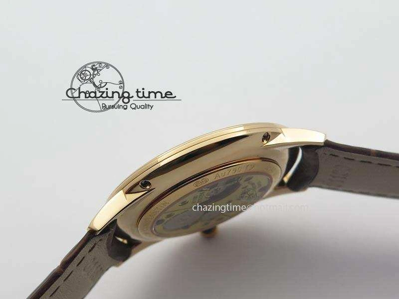 Bright Patrimony RG Best Edition Gold Dial On Brown Leather Strap Swiss Ref. 9997