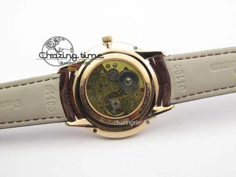 Bright Patrimony RG Best Edition Gold Dial On Brown Leather Strap Swiss Ref. 9997