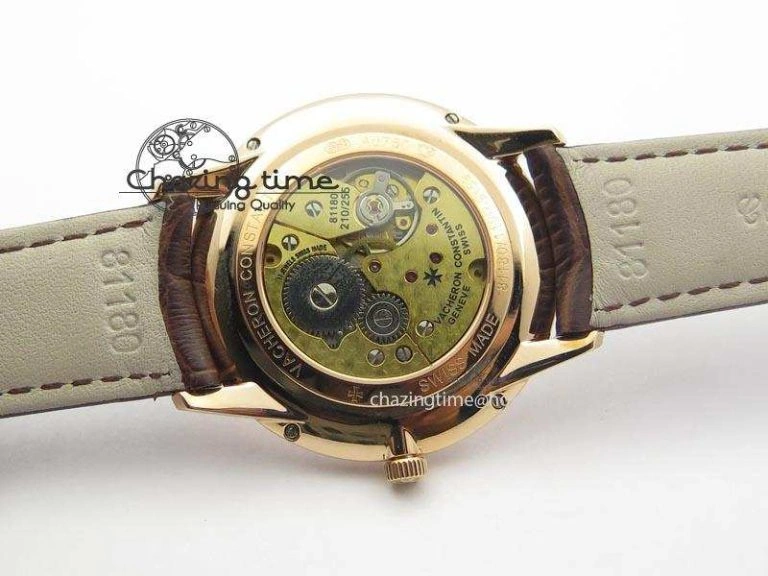 Bright Patrimony RG Best Edition Gold Dial On Brown Leather Strap Swiss Ref. 9997