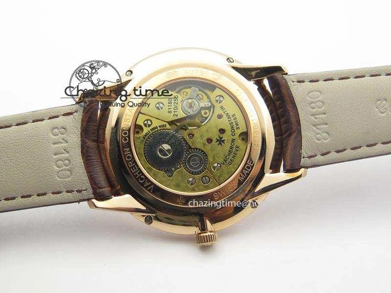 Bright Patrimony RG Best Edition Gold Dial On Brown Leather Strap Swiss Ref. 9997