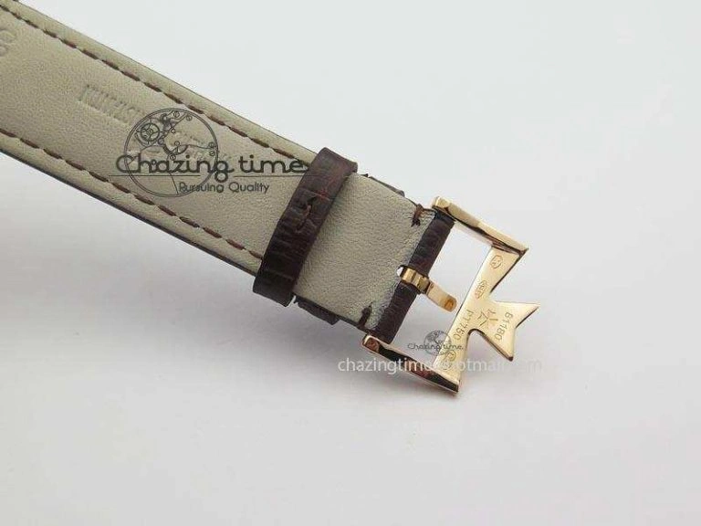 Bright Patrimony RG Best Edition Gold Dial On Brown Leather Strap Swiss Ref. 9997