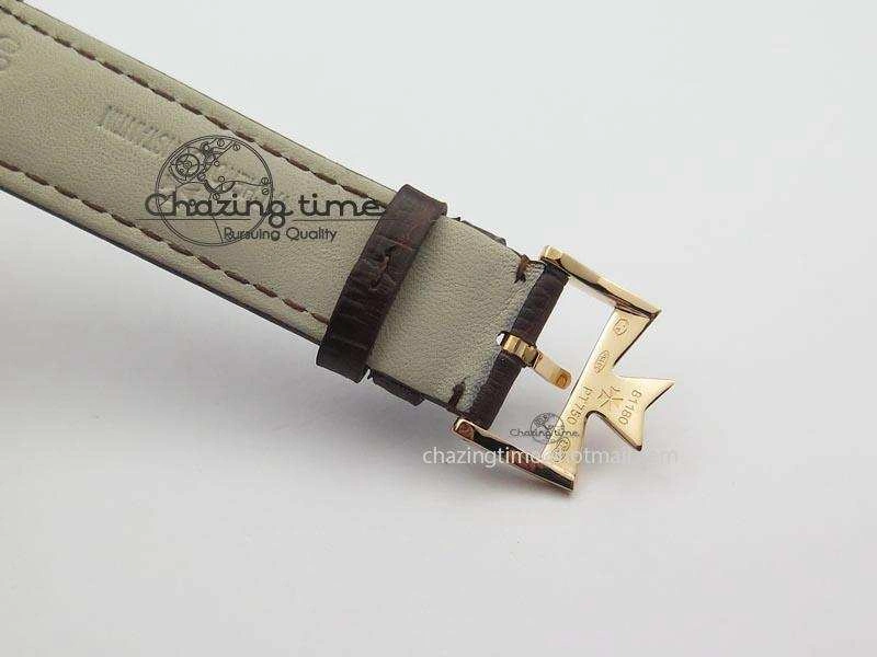 Bright Patrimony RG Best Edition Gold Dial On Brown Leather Strap Swiss Ref. 9997