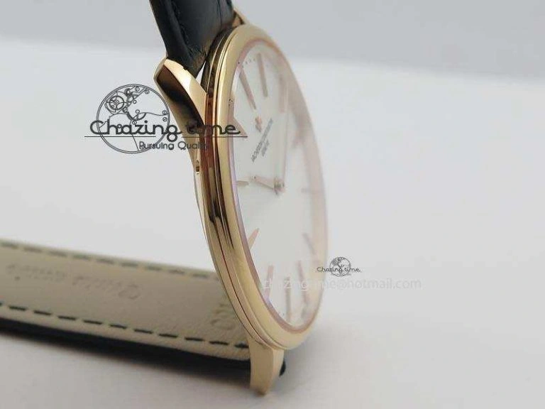 Sporty Patrimony RG Best Edition White Dial On Black Leather Strap Swiss Ref. 9998