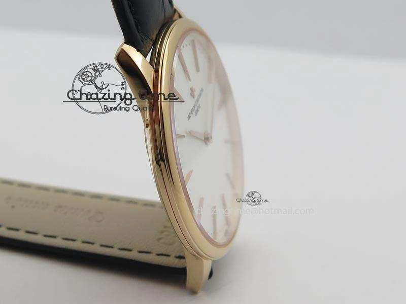 Sporty Patrimony RG Best Edition White Dial On Black Leather Strap Swiss Ref. 9998