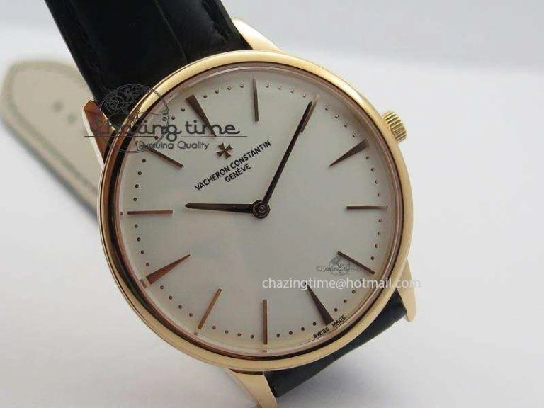 Sporty Patrimony RG Best Edition White Dial On Black Leather Strap Swiss Ref. 9998
