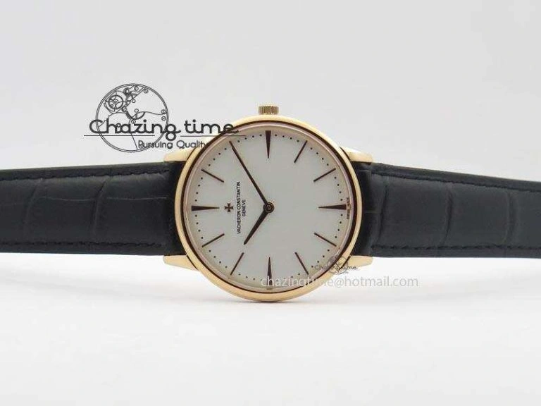 Sporty Patrimony RG Best Edition White Dial On Black Leather Strap Swiss Ref. 9998