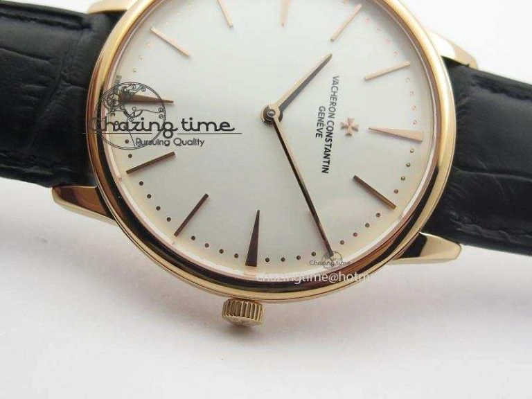 Sporty Patrimony RG Best Edition White Dial On Black Leather Strap Swiss Ref. 9998