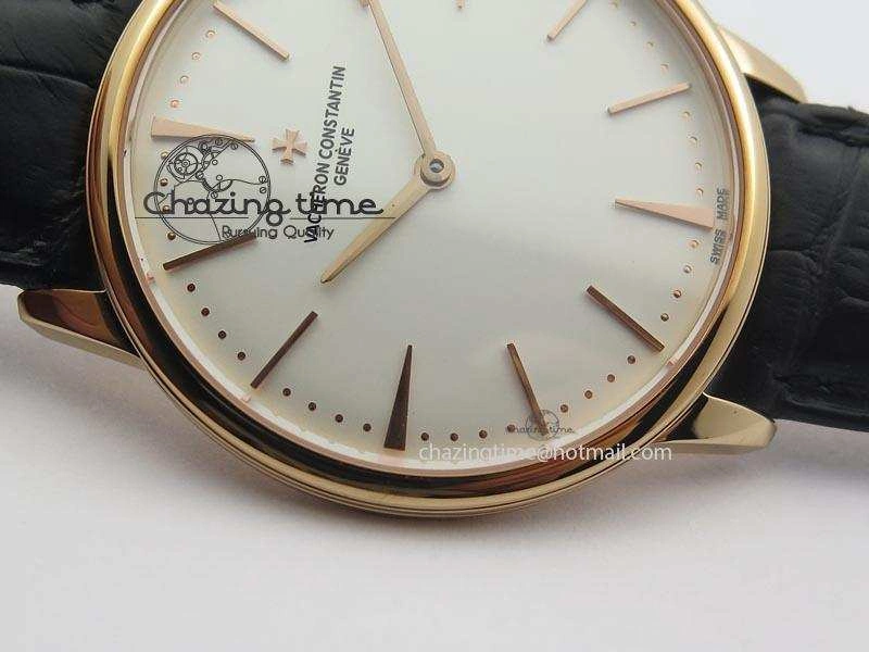 Sporty Patrimony RG Best Edition White Dial On Black Leather Strap Swiss Ref. 9998