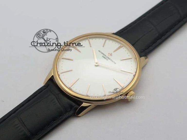 Sporty Patrimony RG Best Edition White Dial On Black Leather Strap Swiss Ref. 9998