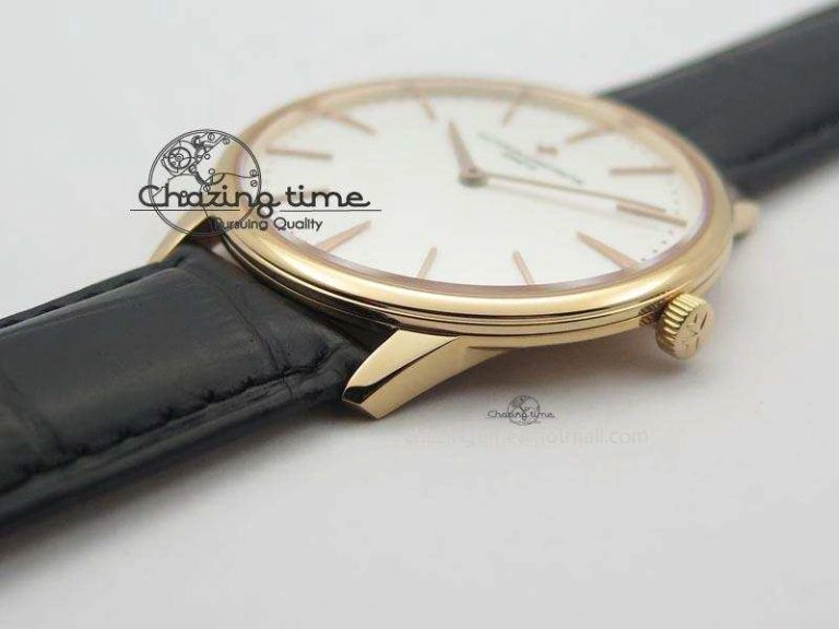 Sporty Patrimony RG Best Edition White Dial On Black Leather Strap Swiss Ref. 9998