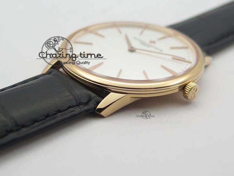Sporty Patrimony RG Best Edition White Dial On Black Leather Strap Swiss Ref. 9998