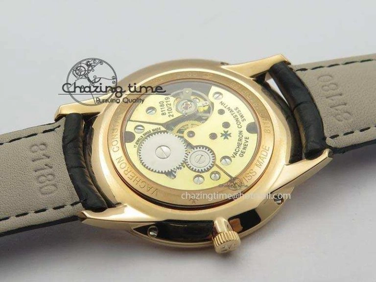 Sporty Patrimony RG Best Edition White Dial On Black Leather Strap Swiss Ref. 9998