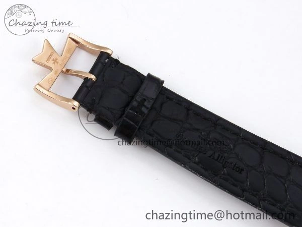 Chic Patrimony RG KZF Best Edition Black Dial on Black Leather Strap MIYOTA 9855