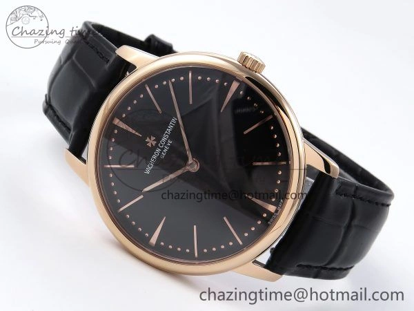Chic Patrimony RG KZF Best Edition Black Dial on Black Leather Strap MIYOTA 9855