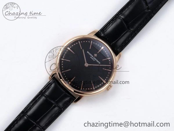 Chic Patrimony RG KZF Best Edition Black Dial on Black Leather Strap MIYOTA 9855