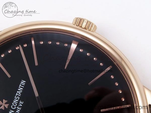 Chic Patrimony RG KZF Best Edition Black Dial on Black Leather Strap MIYOTA 9855
