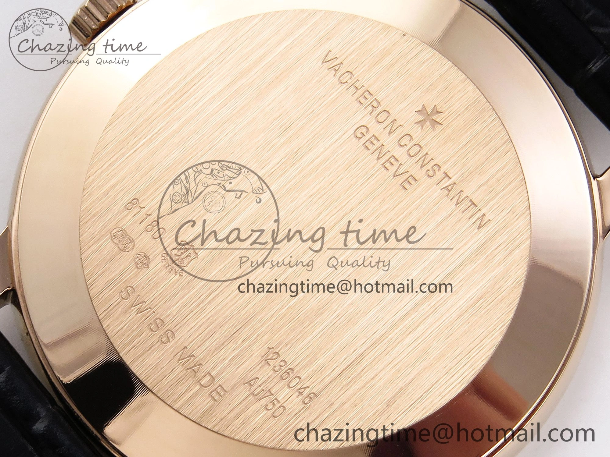 Chic Patrimony RG KZF Best Edition Black Dial on Black Leather Strap MIYOTA 9855