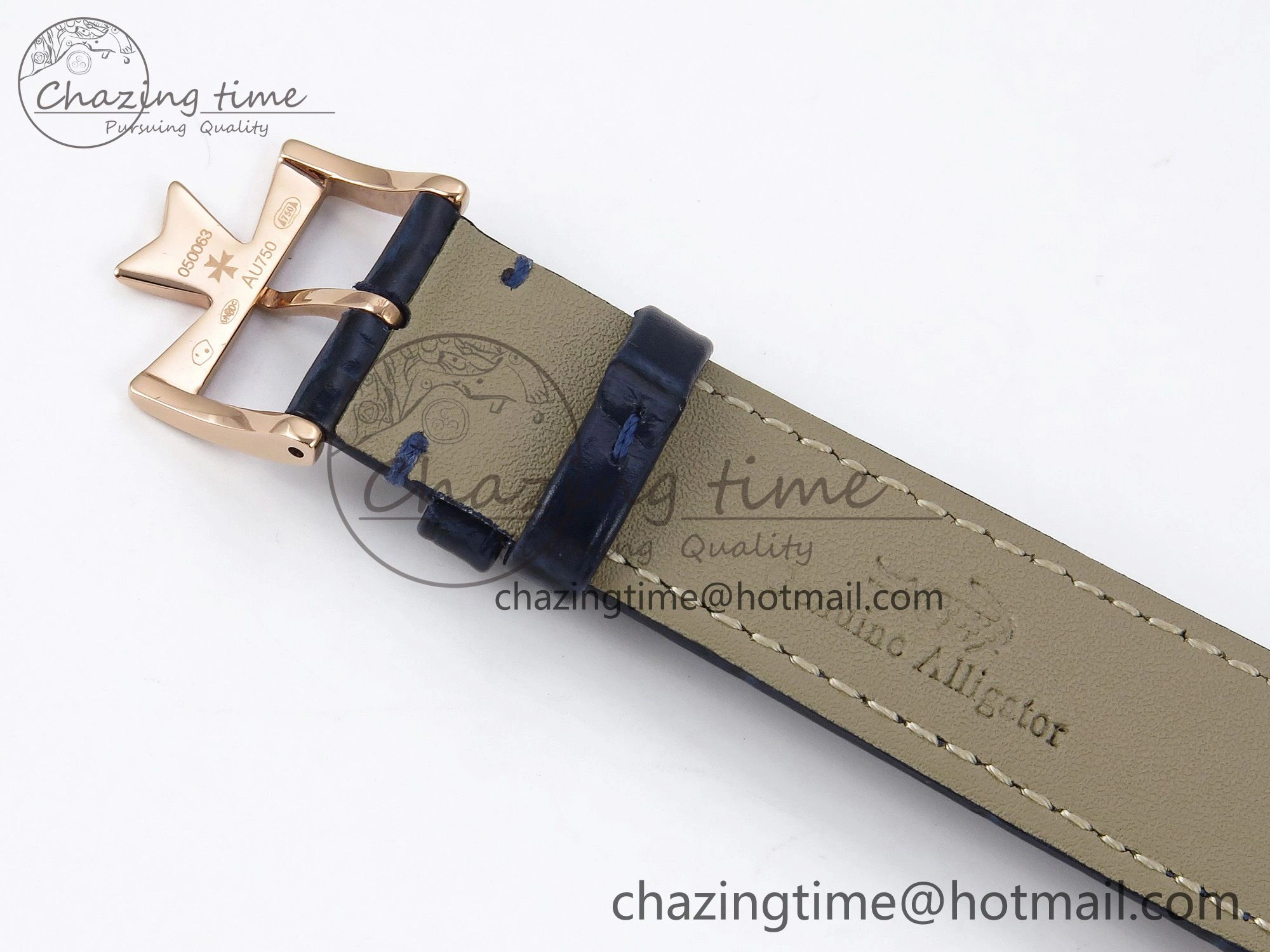 Patrimony RG KZF Best Edition Blue Dial on Blue Leather Strap MIYOTA WellDesigned 9860
