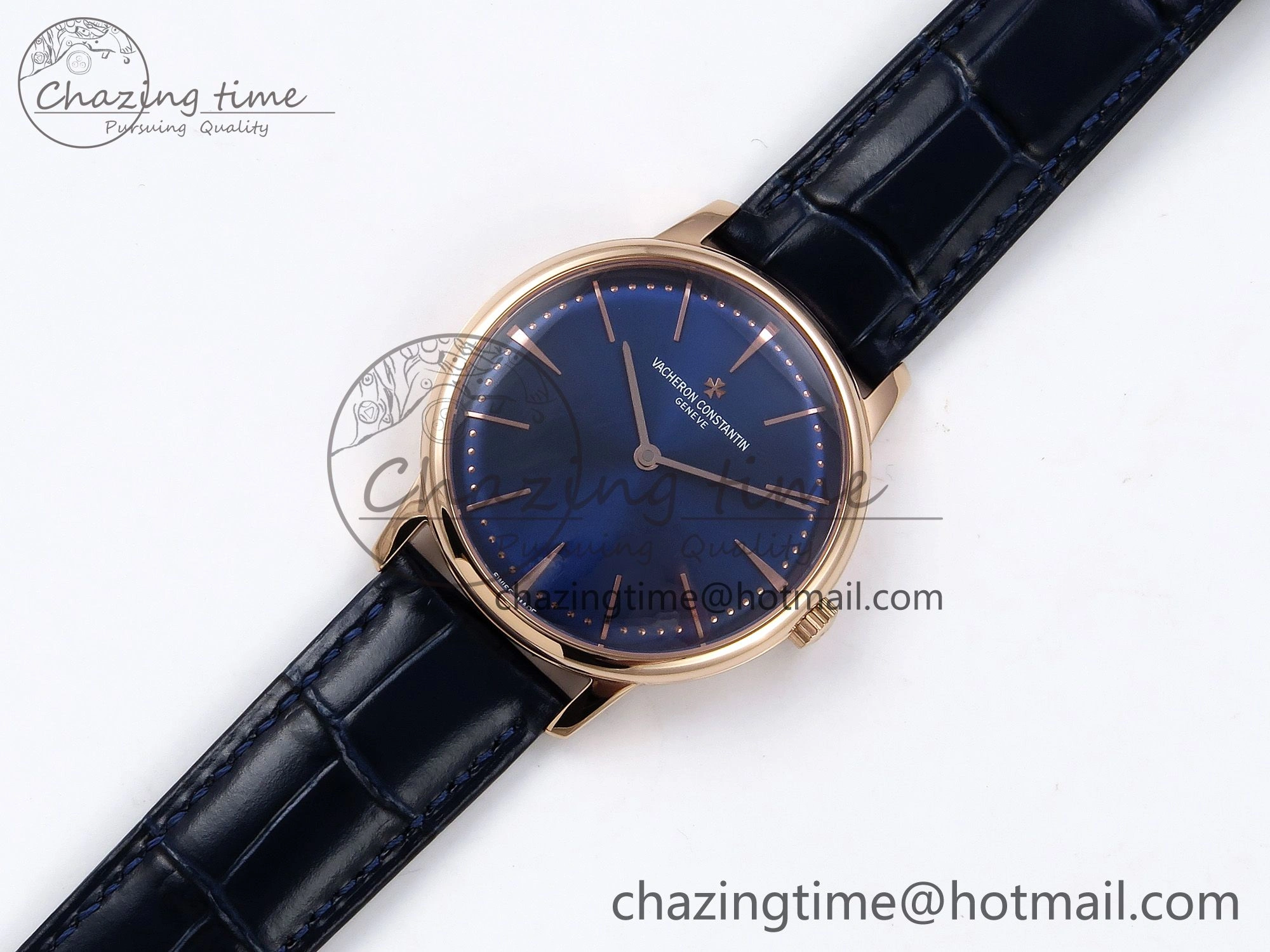 Patrimony RG KZF Best Edition Blue Dial on Blue Leather Strap MIYOTA WellDesigned 9860