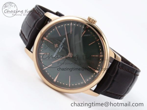 Patrimony RG KZF Best Edition Green Dial on Brown Leather Strap MIYOTA Fashionable 9857