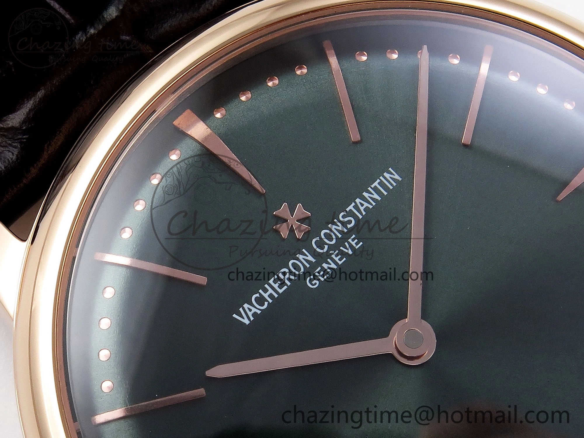 Patrimony RG KZF Best Edition Green Dial on Brown Leather Strap MIYOTA Fashionable 9857