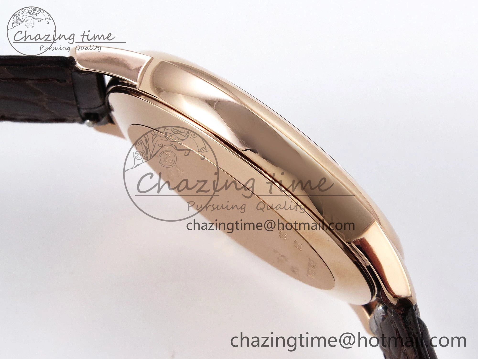 Patrimony RG KZF Best Edition Green Dial on Brown Leather Strap MIYOTA Fashionable 9857