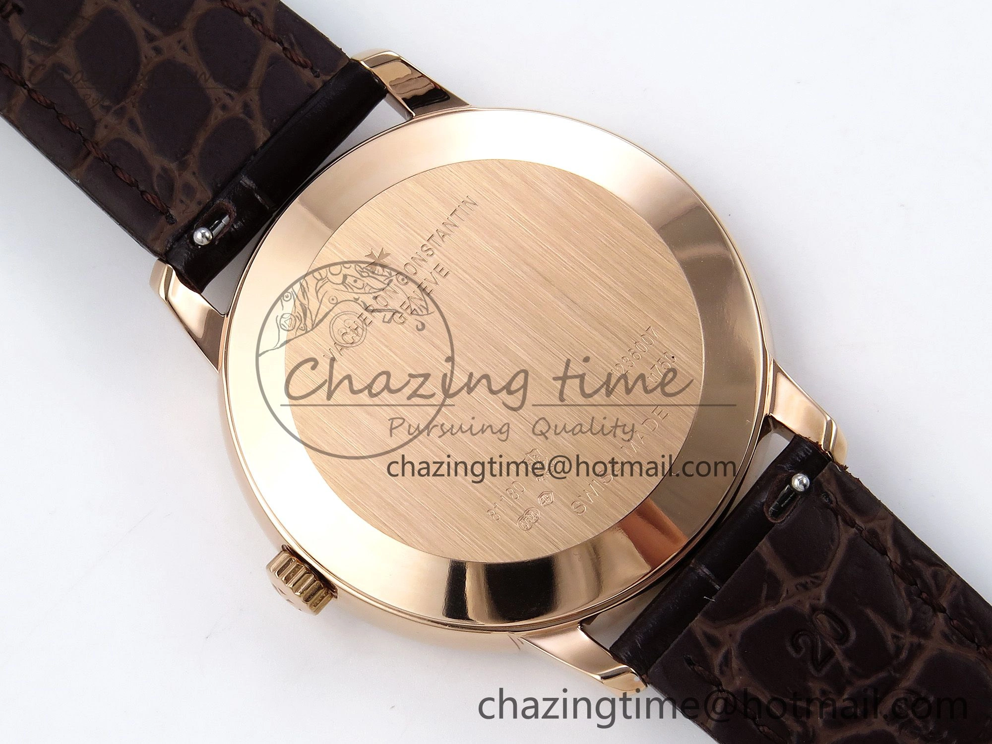 Patrimony RG KZF Best Edition Green Dial on Brown Leather Strap MIYOTA Fashionable 9857