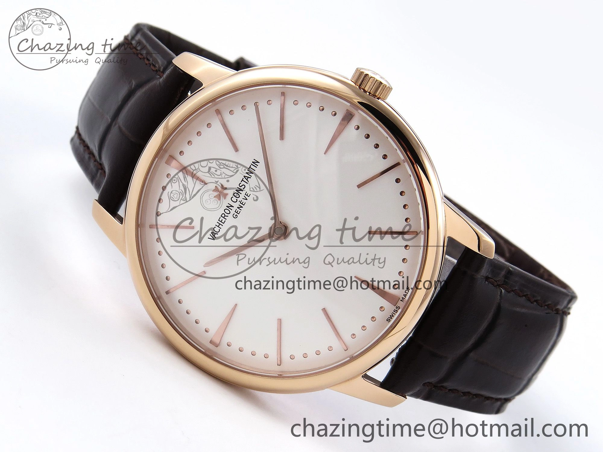 Patrimony RG KZF Best Edition White Dial on Brown Leather Strap MIYOTA FreshLook 9856