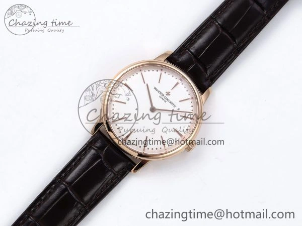 Patrimony RG KZF Best Edition White Dial on Brown Leather Strap MIYOTA FreshLook 9856