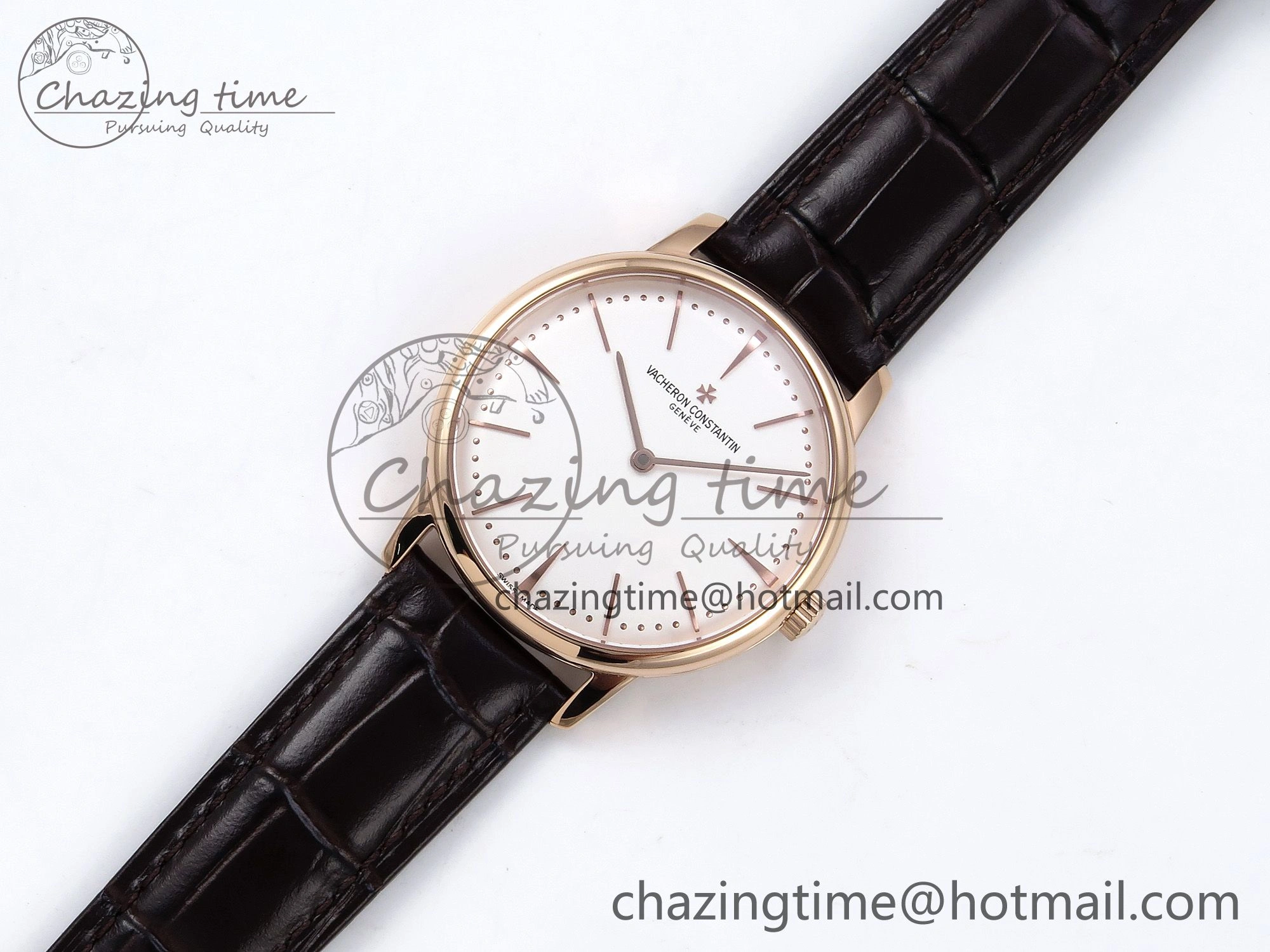Patrimony RG KZF Best Edition White Dial on Brown Leather Strap MIYOTA FreshLook 9856