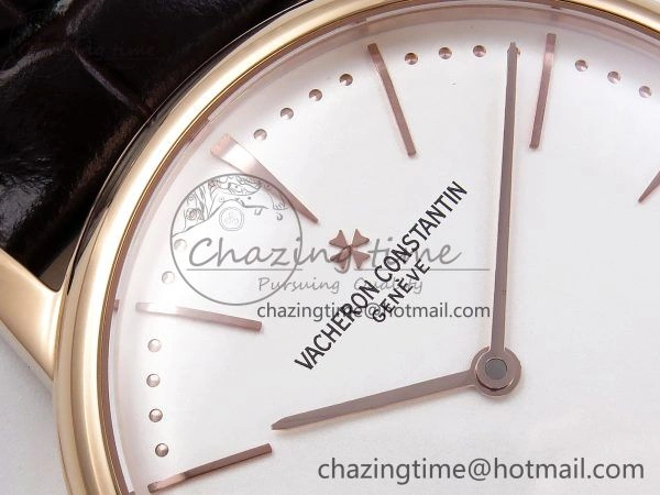 Patrimony RG KZF Best Edition White Dial on Brown Leather Strap MIYOTA FreshLook 9856