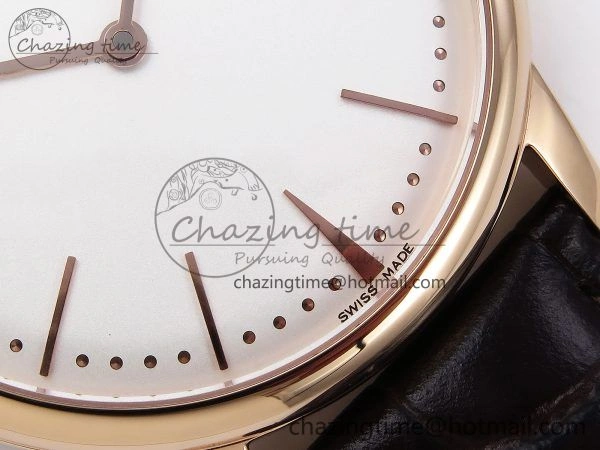 Patrimony RG KZF Best Edition White Dial on Brown Leather Strap MIYOTA FreshLook 9856