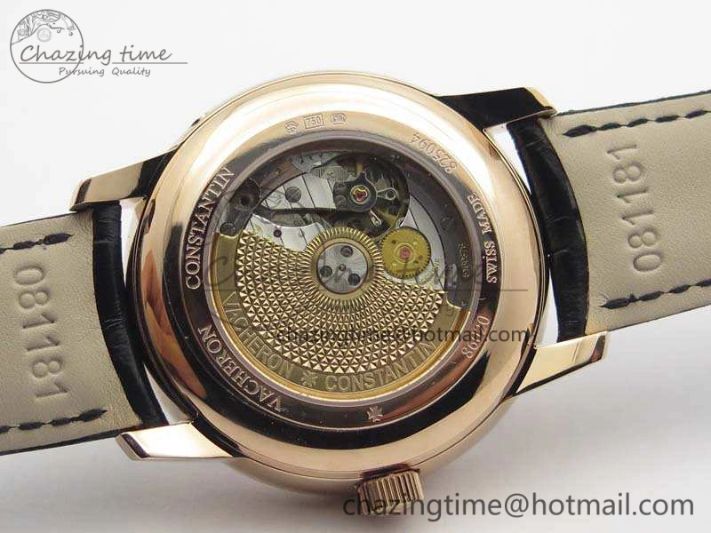 Patrimony Retrograde Date MoonPhase RG GS Best Edition Black Dial On Leather Strap A Durable 9975