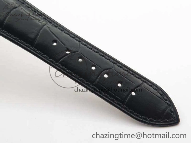 Patrimony Retrograde Date MoonPhase RG GS Best Edition Black Dial On Leather Strap A Durable 9975