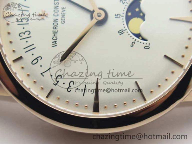 Patrimony Retrograde Date MoonPhase RG GS Best Edition White Dial On Leather Strap A HighQuality 9976