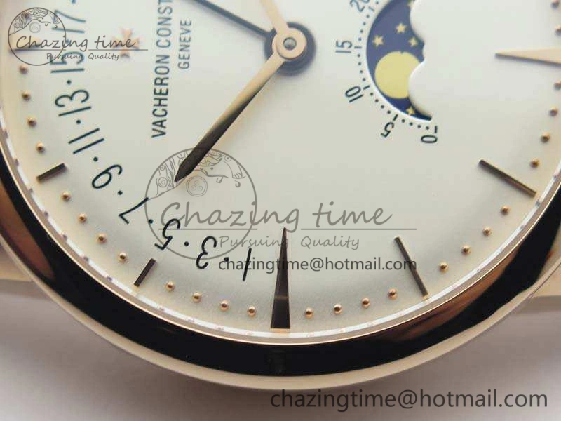 Patrimony Retrograde Date MoonPhase RG GS Best Edition White Dial On Leather Strap A HighQuality 9976