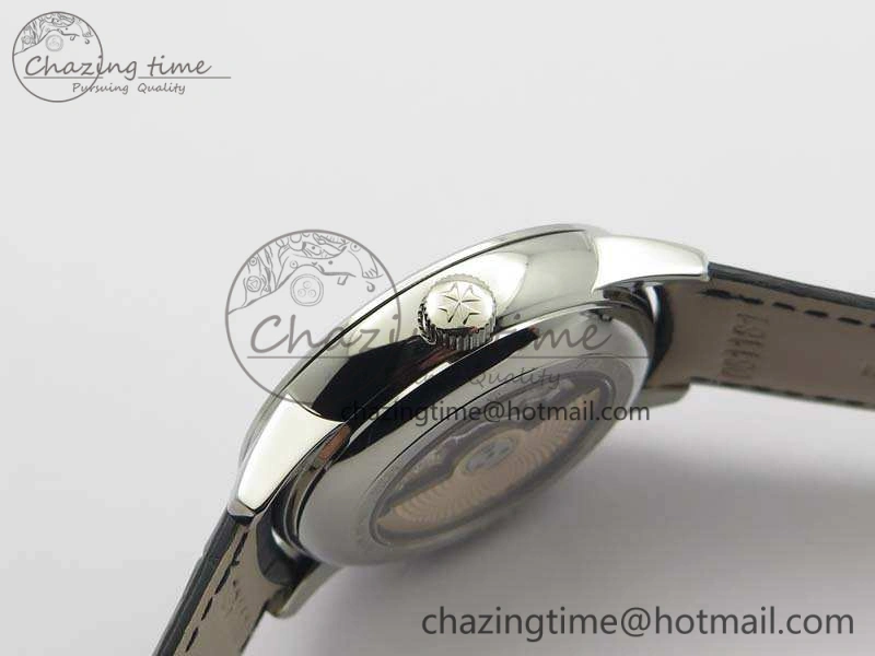 Patrimony Retrograde Date MoonPhase SS GS Best Edition Black Dial On Leather Strap A Flexible 9971