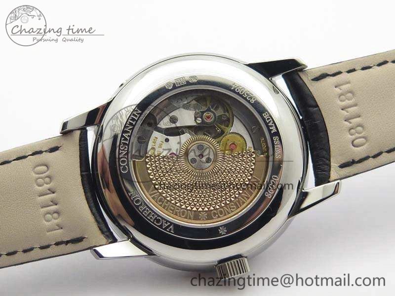 Patrimony Retrograde Date MoonPhase SS GS Best Edition Black Dial On Leather Strap A Flexible 9971