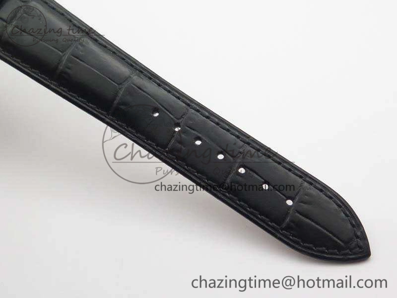 Patrimony Retrograde Date MoonPhase SS GS Best Edition Black Dial On Leather Strap A Flexible 9971
