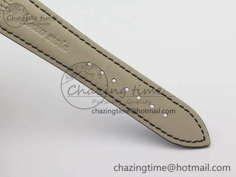 Patrimony Retrograde Date MoonPhase SS GS Best Edition Black Dial On Leather Strap A Flexible 9971