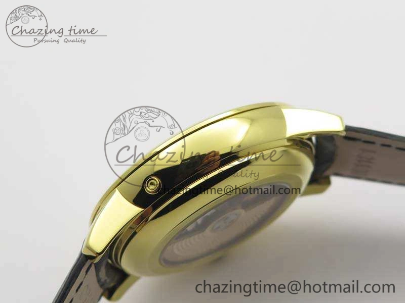 FreshLook Patrimony Retrograde Date MoonPhase YG GS Best Edition White Dial On Leather Strap A 9974
