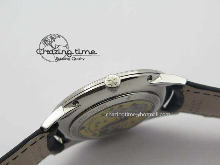 Patrimony SS Best Edition Gray Dial On Black Leather Strap Swiss Ref. Youthful 9995
