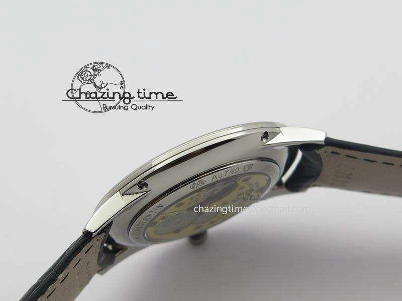 Patrimony SS Best Edition Gray Dial On Black Leather Strap Swiss Ref. Youthful 9995