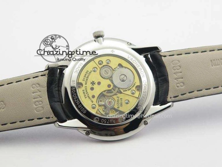 Patrimony SS Best Edition Gray Dial On Black Leather Strap Swiss Ref. Youthful 9995