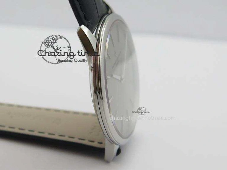 Patrimony SS Best Edition Gray Dial On Black Leather Strap Swiss Ref. Youthful 9995