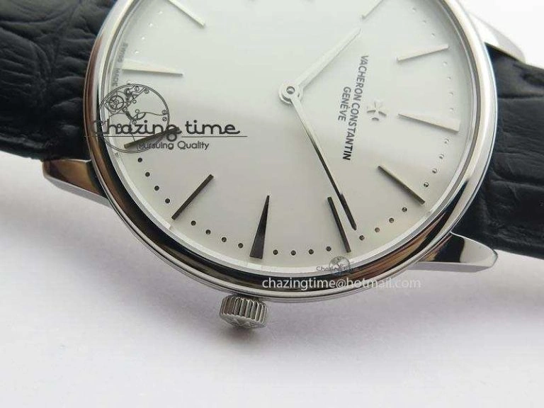 Patrimony SS Best Edition White Dial On Black Leather Strap Swiss Ref. Cozy 9993