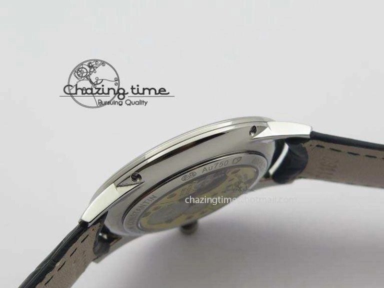 Patrimony SS Best Edition White Dial On Black Leather Strap Swiss Ref. Cozy 9993